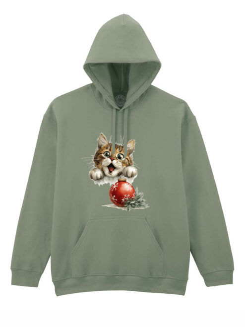 Hanorac printat-Kitty Xmas Joy, Unisex