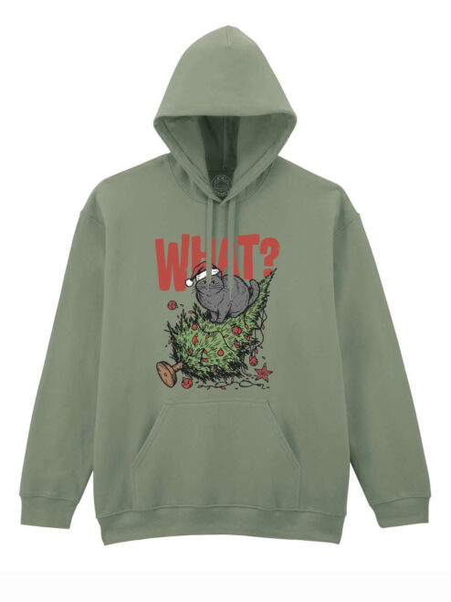 Hanorac printat-Naughty Xmas Cat, Unisex