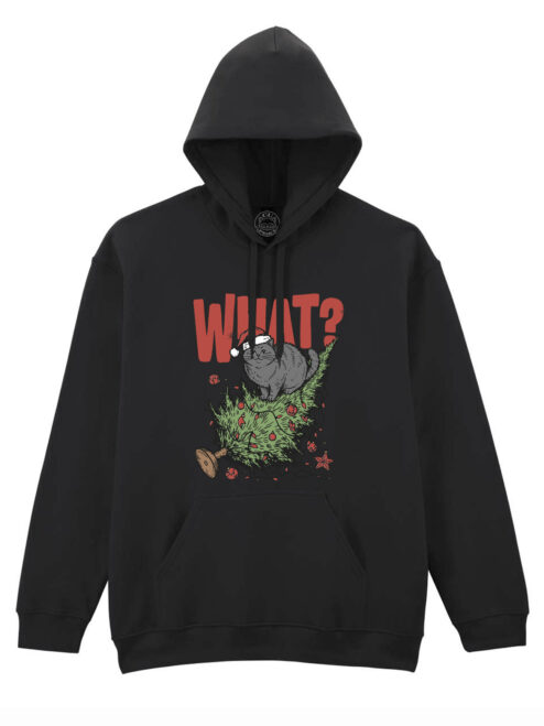 Hanorac printat-Naughty Xmas Cat, Unisex