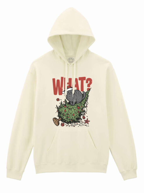 Hanorac printat-Naughty Xmas Cat, Unisex