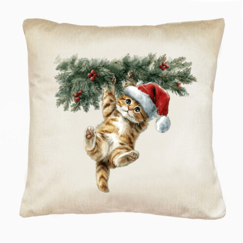 Perna decorativa-Kitty Santa