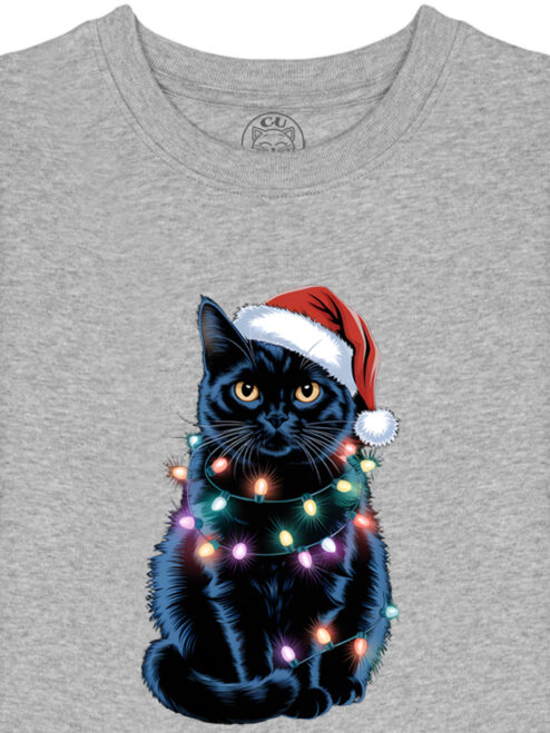 Bluza Premium-Xmas Black Cat, Copii