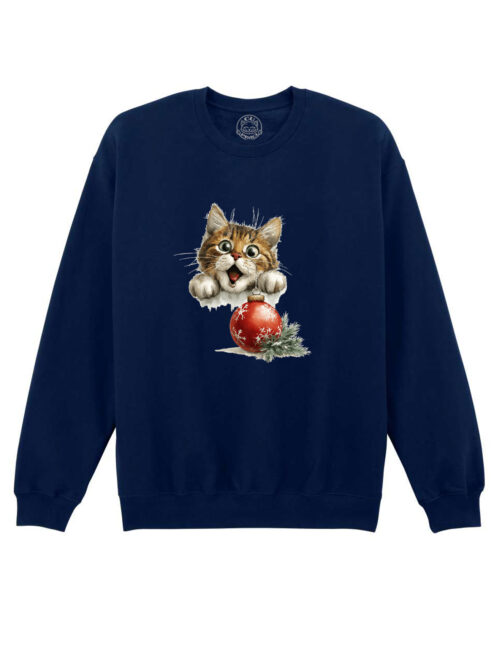 Bluza printata-Kitty Xmas Joy, Unisex