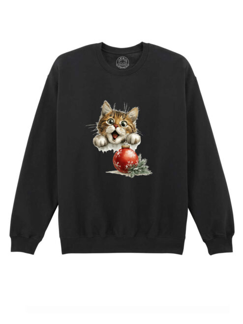 Bluza printata-Kitty Xmas Joy, Unisex