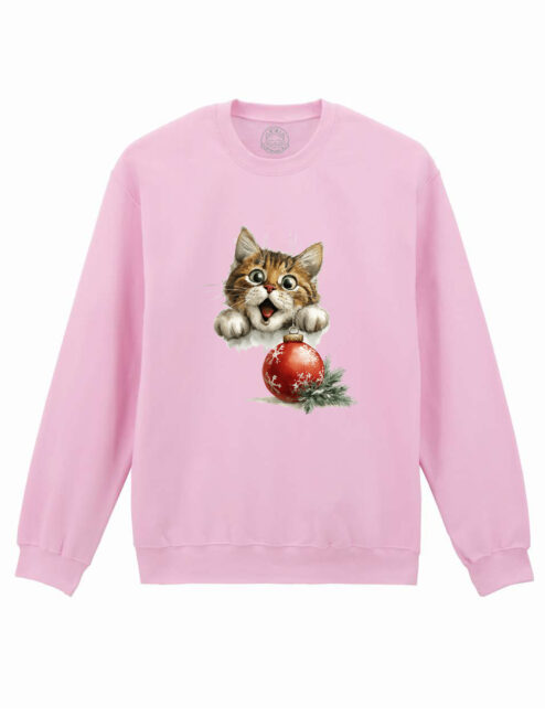 Bluza printata-Kitty Xmas Joy, Unisex