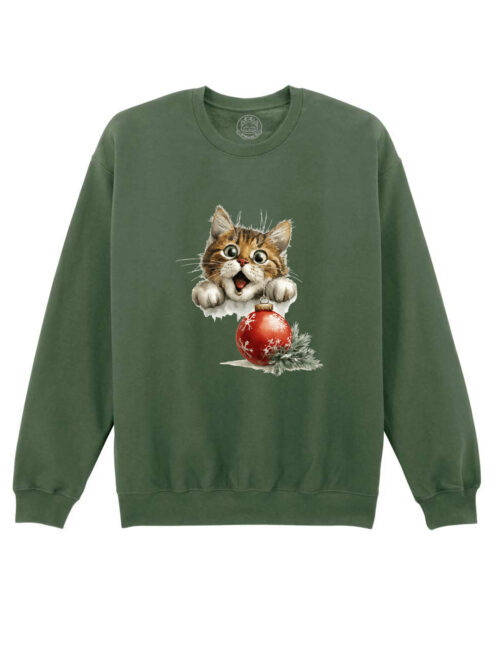 Bluza printata-Kitty Xmas Joy, Unisex