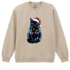 Bluza printata-Xmas Black Cat, Unisex