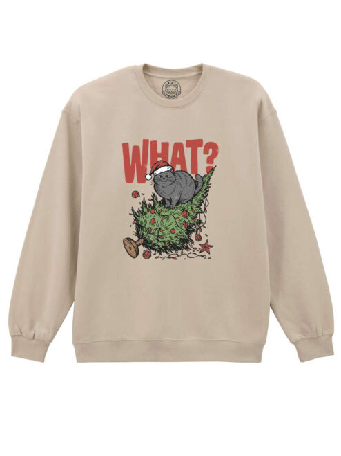 Bluza printata-Naughty Xmas Cat, Unisex