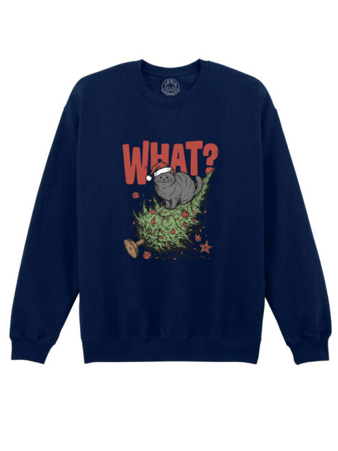 Bluza printata-Naughty Xmas Cat, Unisex