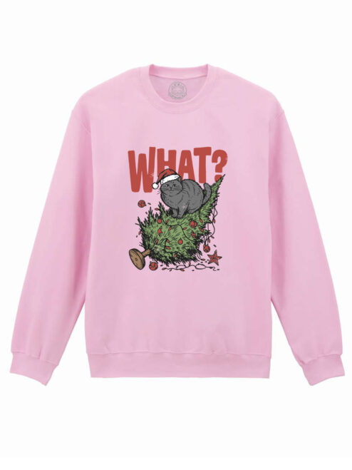 Bluza printata-Naughty Xmas Cat, Unisex