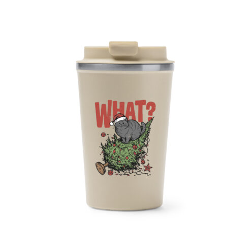 Cana termos cafea-Naughty Xmas Cat