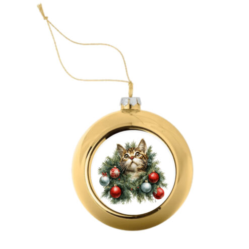 Glob-Curious Xmas Cat