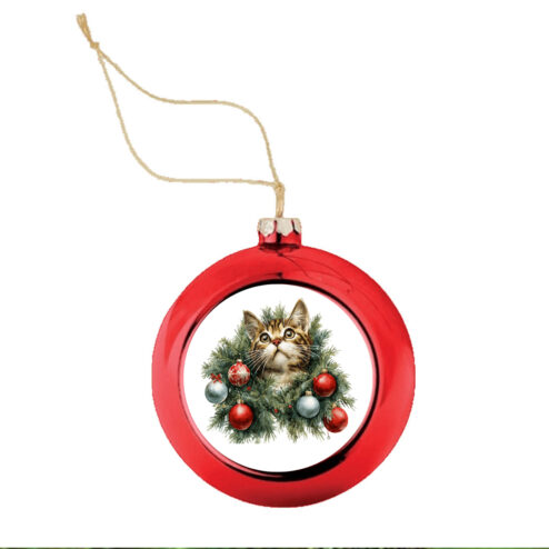 Glob-Curious Xmas Cat