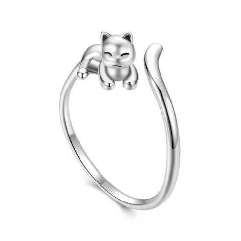 Inel din argint Adorable Cat