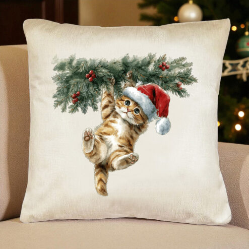 Perna decorativa-Kitty Santa