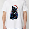 Tricou bumbac organic-Xmas Black Cat, Barbati