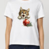 Tricou bumbac organic-Kitty Xmas Joy, Femei