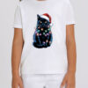 Tricou bumbac organic-Xmas Black Cat, Copii