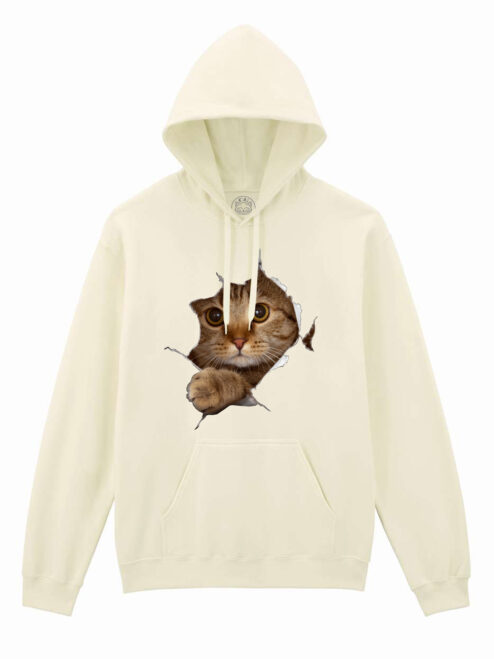 Hanorac printat-Curious Cat, Unisex
