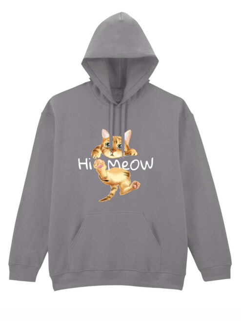 Hanorac printat-Hi Meow, Unisex