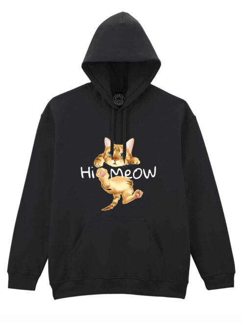 Hanorac printat-Hi Meow, Unisex