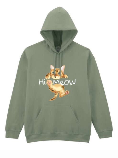 Hanorac printat-Hi Meow, Unisex