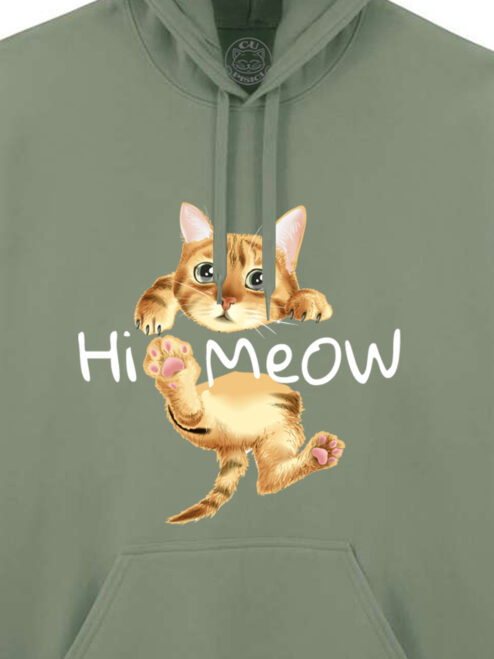 Hanorac printat-Hi Meow, Unisex