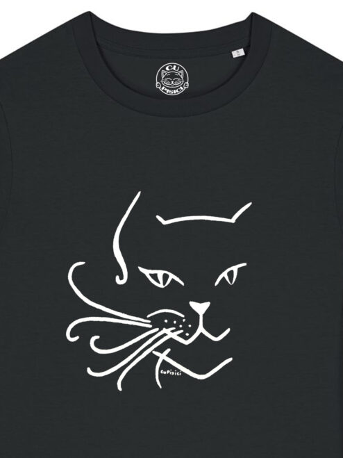 Tricou cu Pisica Neagra, pictat manual
