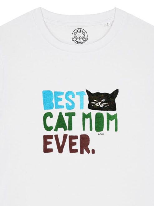Tricou pictat manual BEST CAT MOM