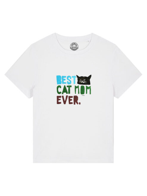 Tricou pictat manual BEST CAT MOM