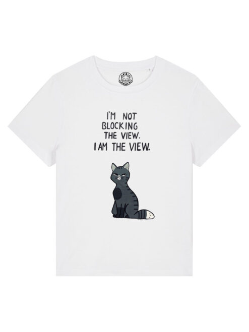 Tricou pictat manual cu Pisica Aroganta