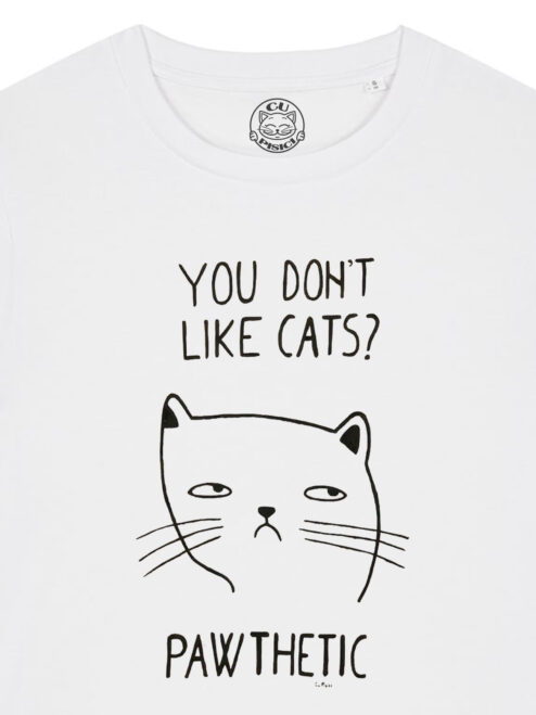 Tricou pictat manual cu Pisica Pawthetic