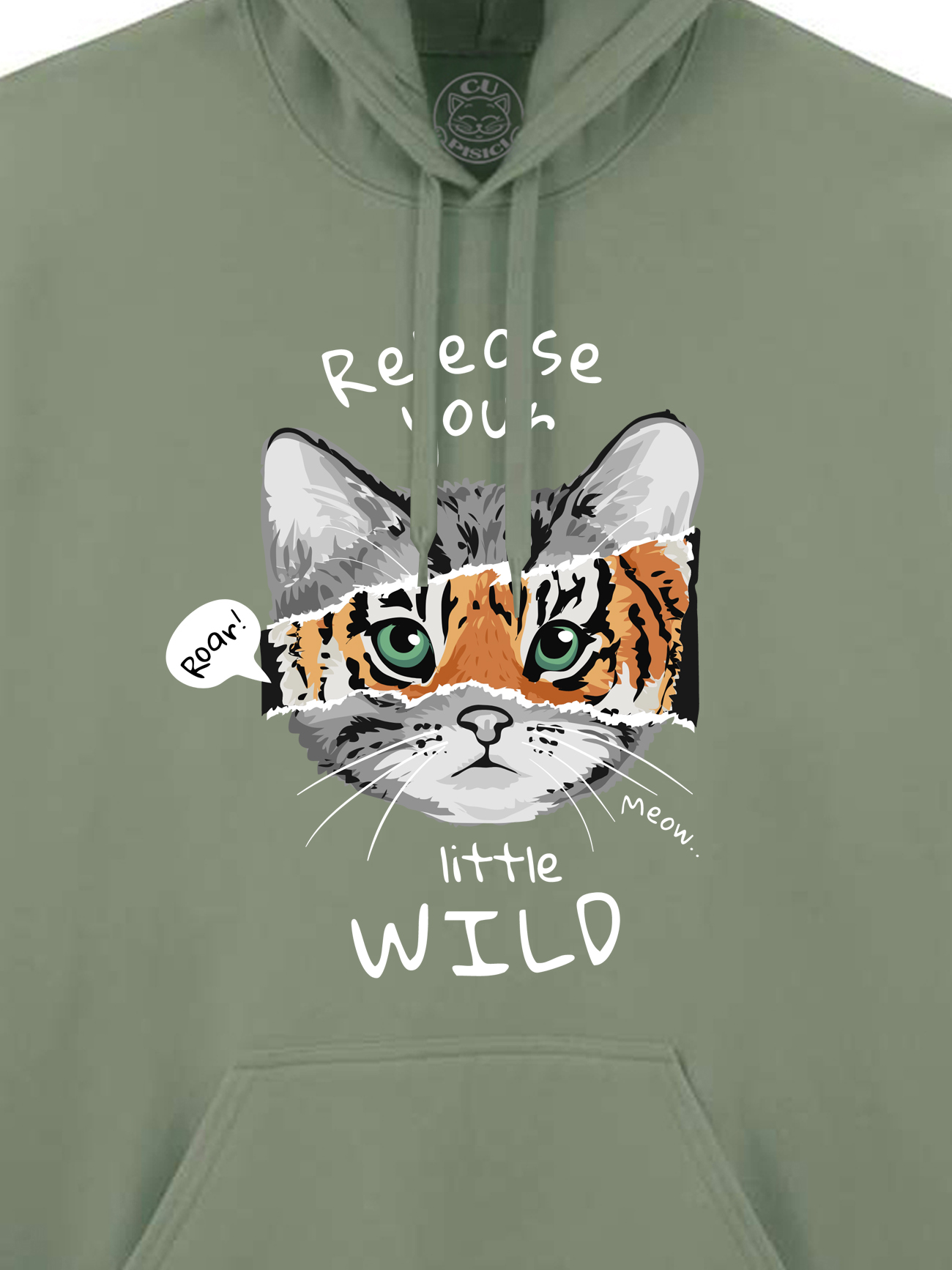Hanorac printat-Wild Cat, Unisex