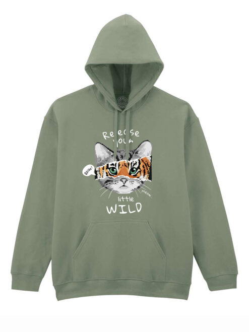 Hanorac printat-Wild Cat, Unisex