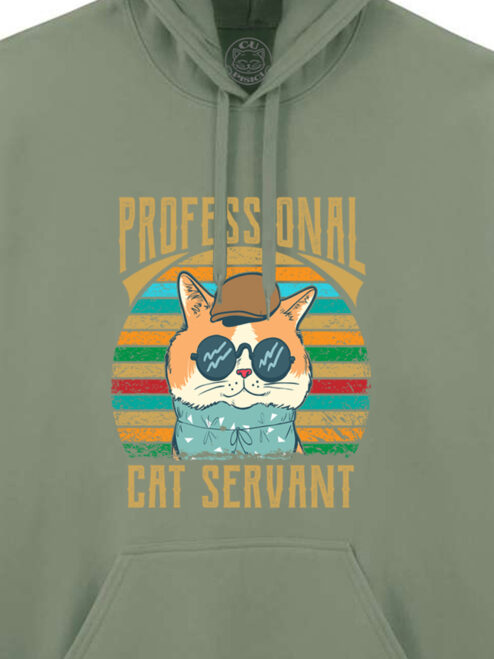 Hanorac printat-Professional Cat Servant, Unisex