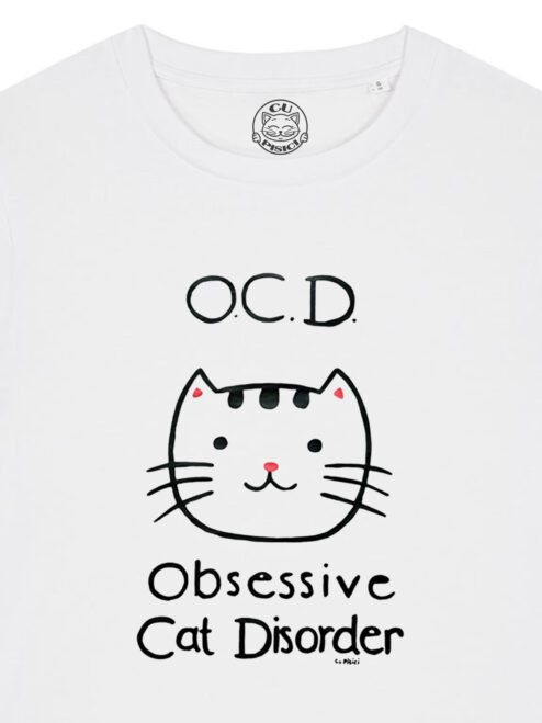 Tricou pictat manual-Obsessive Cat Disorder