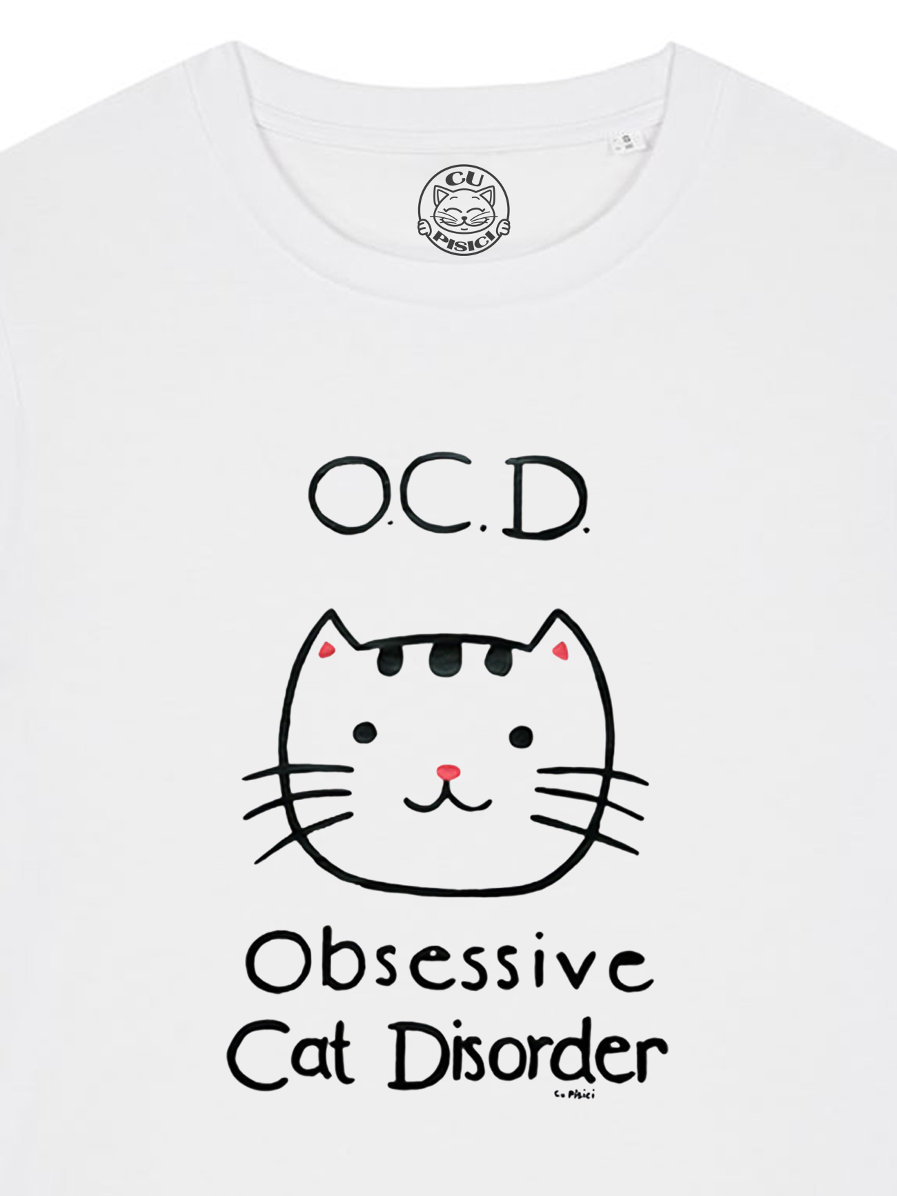 Tricou pictat manual-Obsessive Cat Disorder