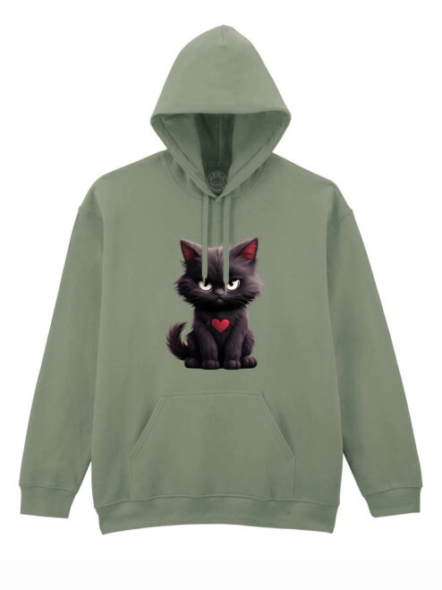 Hanorac printat-Grumpy Meowlentine, Unisex