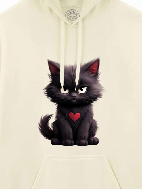 Hanorac printat-Grumpy Meowlentine, Unisex