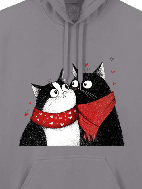 Hanorac printat-Love U Furrever, Unisex