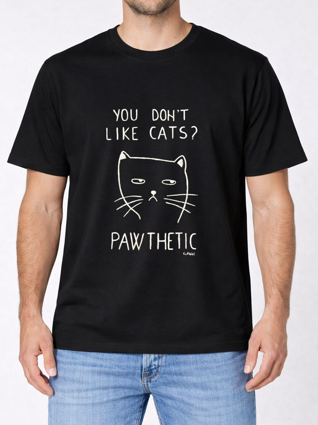 Tricou pentru barbati-Pawthetic, pictat manual
