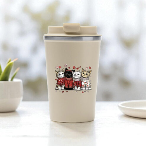 Cana termos cafea-Love Has Paws