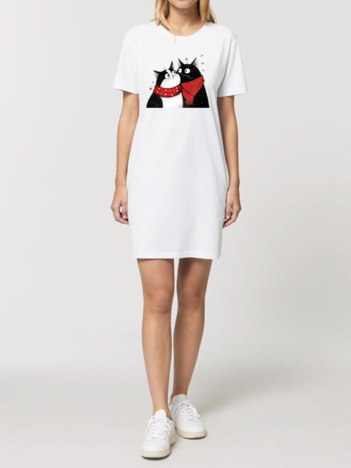 Rochie bumbac organic-Love U Furrever