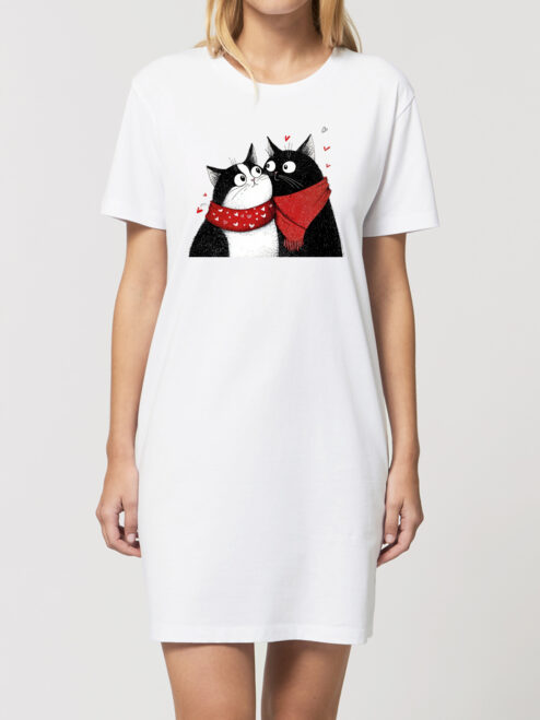 Rochie bumbac organic-Love U Furrever