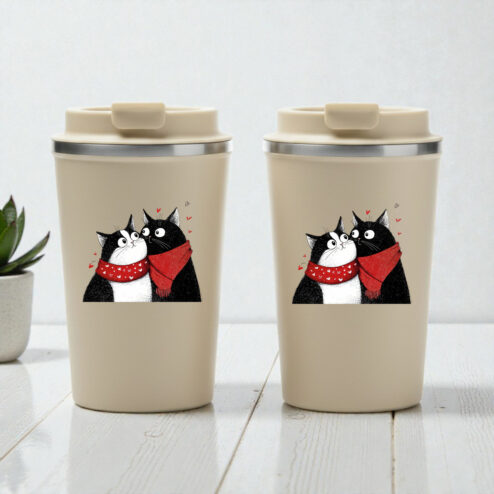 Set cani termos cafea-Love U Furrever