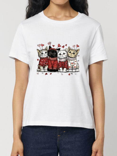 Tricou bumbac organic-Love Has Paws, Femei