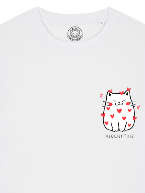 Tricou bumbac organic-Meowentine, Femei