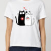 Tricou bumbac organic-Love, Purrs & Coffee, Femei