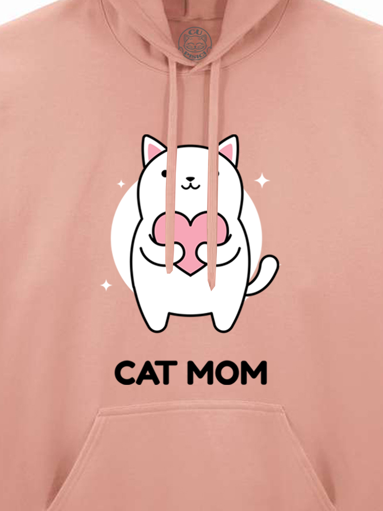 Hanorac printat-Cat Mom, Unisex