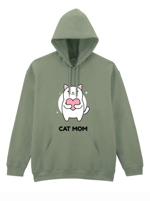 Hanorac printat-Cat Mom, Unisex